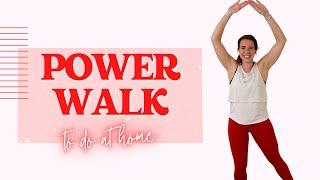 20 Minute Power Walking Workout - Follow Walking Exercises at Home