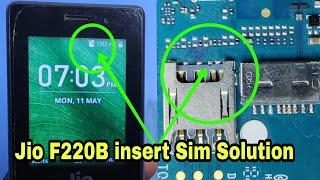 Jio F220B insert sim solution | Lyf F220b sim not working