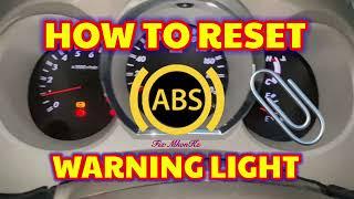 How to Reset ABS Warning Light Using a Paperclip 