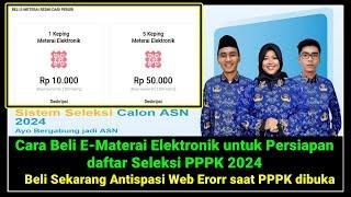 Cara Beli E-materai Elektronik untuk Mendaftar Seleksi PPPK 2024