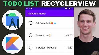 To Do List App using Recycler View Android Studio Kotlin Example Tutorial