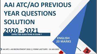 ATC PREVIOUS YEAR QUESTION PAPERS SOLUTIONS (2021) || PART 2