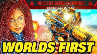 WORLDS FIRST FEMALE TO DROP A SOLO NUKE in WARZONE 3!