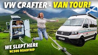 VW Crafter VAN TOUR! Full Luxury Campervan Conversion (Vanlife in Scotland)