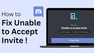 How To Fix Discord Unable To Accept Invite !