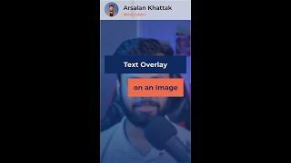 Add Text Overlay on image - #shorts #css