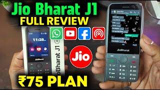 Jio Bharat J1 4G Unboxing & Review | WhatsApp YouTube & Hotspot Working | ₹75 Plan Work