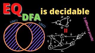 Equivalence for DFAs is Decidable (3 different proofs!)