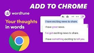 How To Add Word Tune To Google Chrome