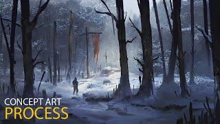 Winter Forest: Environment Concept Art Process