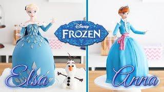 FROZEN CAKES ️ Elsa & Anna Doll Cakes  Tan Dulce