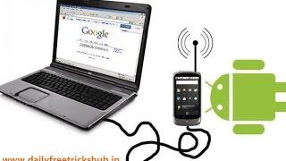 how to use internet in pc through android mobile