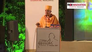 Swami Brahmaviharidas of BAPS at Incredible Gandhi Festival 2017