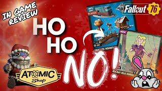 In Game Review! HOLIDAY BELLE bundle ATOM SHOP UPDATE dec 24th Fallout 76 CAMP Builder Reaction