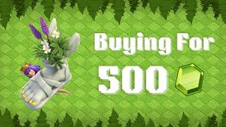 Buying the new Foot Tribute decoration in Clash Of Clans