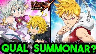 E AGORA? QUAL BANNER SUMMONAR? LANCELOT OU MELIODAS E ELIZABETH? - 7DS Grand Cross