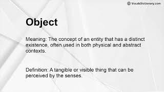 Object Meaning