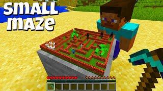 I found a real SMALLEST MAZE in MINECRAFT! SURVIVAL in SCARY MAZE - Gameplay - Animation