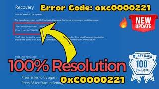 Error code 0xc0000221 Your PCDevice needs to be repaired Fix