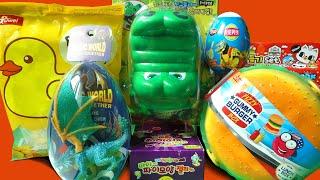 Crocodile roulette, hamburger toy, making cupcakes, dinosaur, carbot egg toy, duck jelly, jelly diy