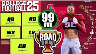 INSTANT 99 OVR GLITCH! NOT PATCHED! HOW TO GET 99 FAST! COLLEGE FOOTBALL 25 ROAD TO GLORY