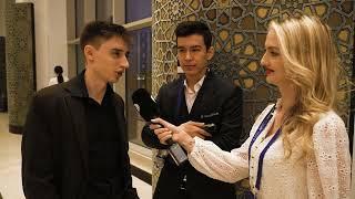 Daniil Dubov and Nodirbek Abdusattorov chat with Charlize van Zyl | FIDE World Rapid Championship