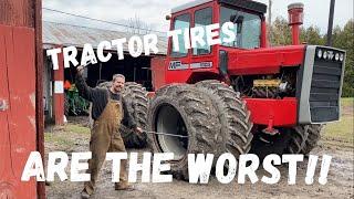 Turd Ferguson needs another tire!  Watch me struggle!