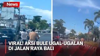 Viral! Aksi Bule Ugal-ugalan di Jalan Raya Tanpa Pakai Helm