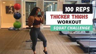 100 rep SQUAT CHALLENGE for thicker thighs (part 2) | jessica mariah