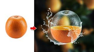 Transparent Effect in Photoshop | Transparent Orange Manipulation #SmartGraphics
