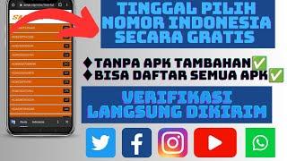 cara mendapatkan nomor Indonesia gratis untuk daftar aplikasi | nomor gratis untuk kirim verifikasi