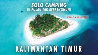 SOLO CAMPING ON An Uninhabited tropical island Borneo - FISHING WIND STORM COCONUT - Kaniungan kecil