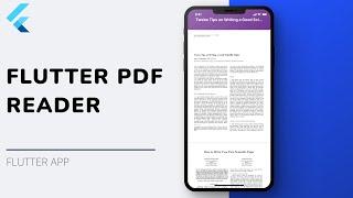 Build a PDF Reader App using Flutter