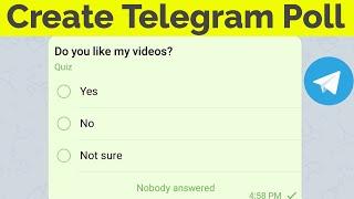 How to Create Poll in Telegram Group||Make a Poll Questions on Your Channel