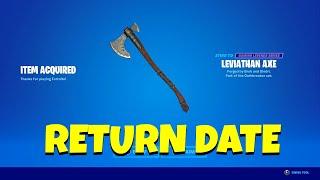 LEVIATHAN AXE RETURN DATE in FORTNITE ITEM SHOP! (Leviathan Axe Pickaxe Returning 2024)