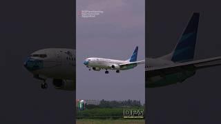 Akhirnya Terbang Lagi 737-800 Masker Livery PK-GFQ Garuda Indonesia GA317 dari Surabaya #shorts