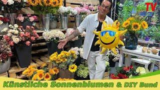 Lebensfreude pur mit künstlichen  Sonnenblumen  - mit DIY Blumenstrauß! 