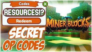 !NEW! (2022) ️ Roblox Minerblocks Codes ️ ALL *UPDATE* CODES!