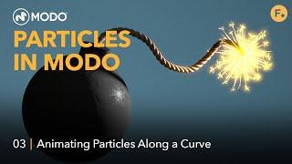 Particles in Modo | How to Animate Particles Along a Curve