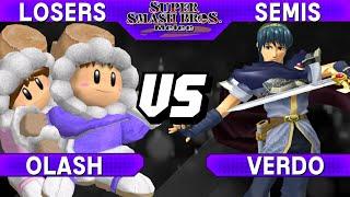 Smash Melee - Olash (ICs) vs Verdo (Marth) - S@LT 195 Losers Semis