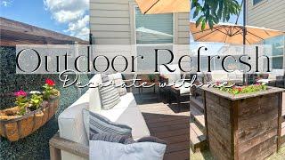 OUTDOOR REFRESH DECORATE WITH ME | Outdoor Decorating 2024