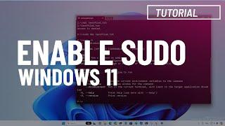 Windows 11: Enable NEW Sudo command (2 methods)