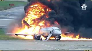 Crash and evacuation video of Aeroflot Sukhoi Superjet. Moscow-Sheremetyevo Airport