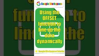 Using the OFFSET function to line up the data dynamically | #Short