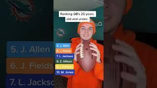 Ranking QB’s 25 Years Old and Under #shorts #nfl #nflfootball #rankings #quarterback