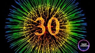 30 seconds timer | Fireworks | Interval timer 30 seconds | 30 seconds timer HUD countdown HD video