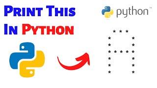 How to print 'A' letter pattern of stars using Python | Python Pattern Programs | Learnonpy |