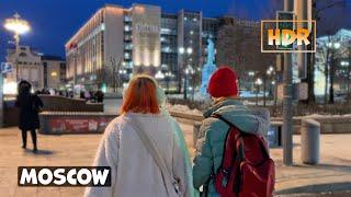 ⁴ᴷ [HDR] RUSSIA DYING OF HUNGER  Walk in the evening Moscow, the best metropolis of the planet