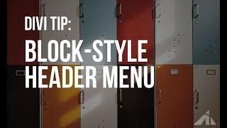 Divi Tip - Changing the Header Menu Hover to Blocks