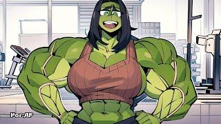 SHE HULK MUSCLE GROWTH TRANSFORMATION ANIMATION